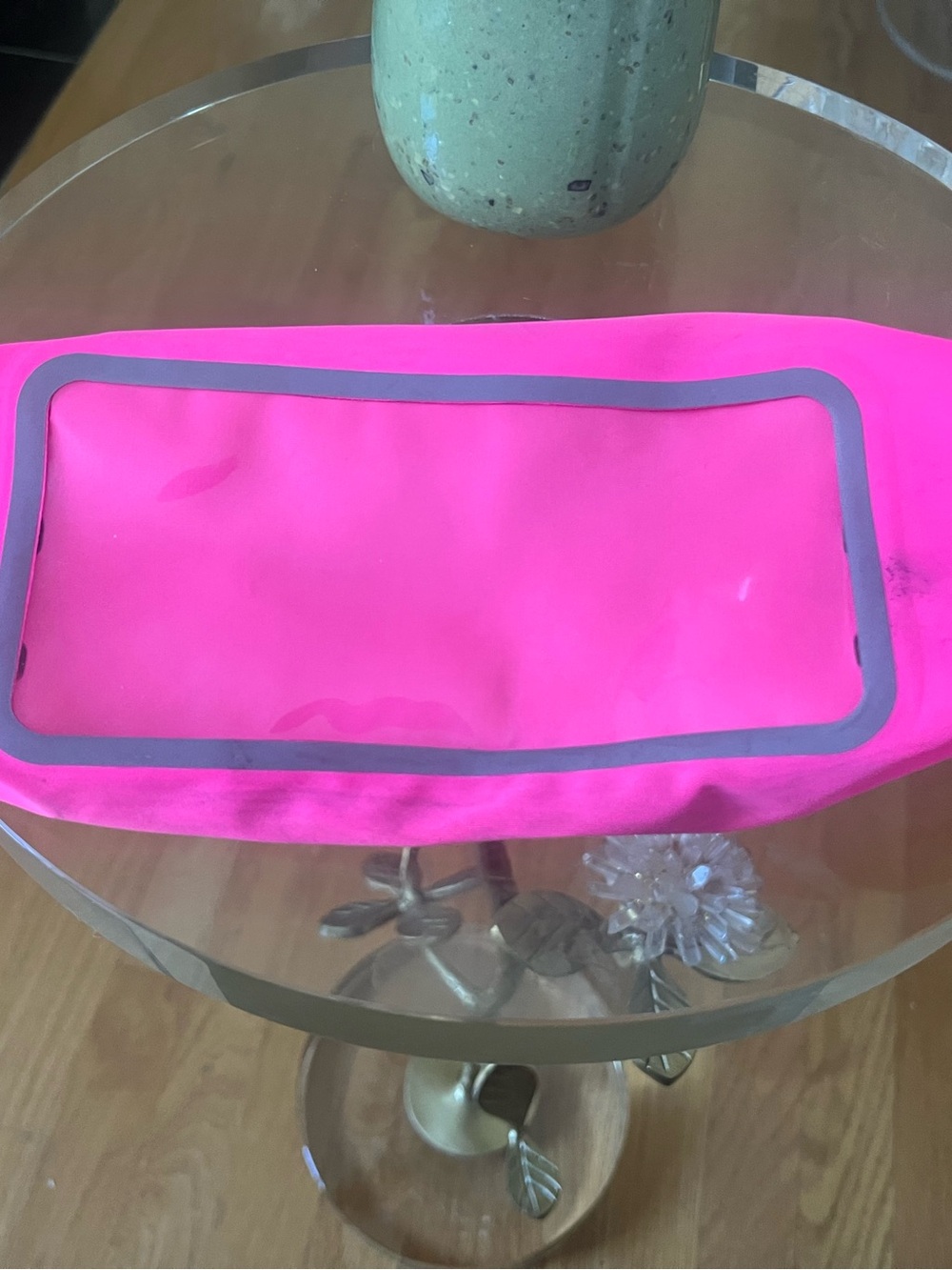 Hot Pink Universal Running waist bag/fanny pack with Clear Touch Window